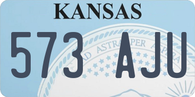 KS license plate 573AJU