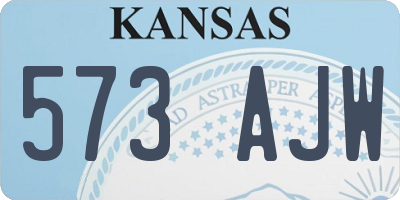 KS license plate 573AJW
