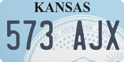 KS license plate 573AJX