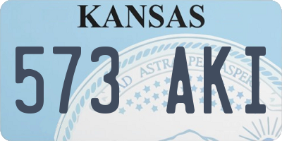 KS license plate 573AKI