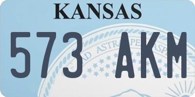 KS license plate 573AKM