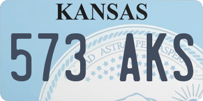 KS license plate 573AKS