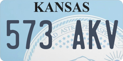 KS license plate 573AKV