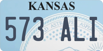 KS license plate 573ALI