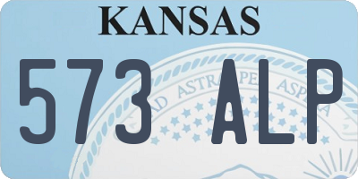 KS license plate 573ALP