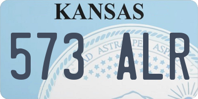 KS license plate 573ALR