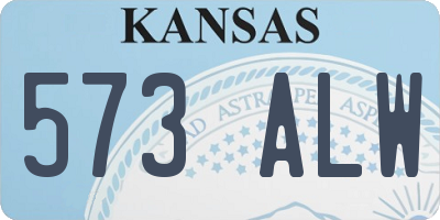 KS license plate 573ALW