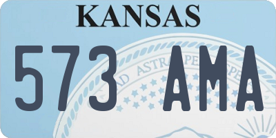 KS license plate 573AMA