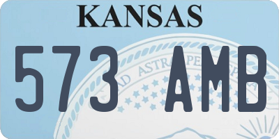 KS license plate 573AMB
