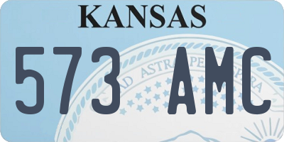 KS license plate 573AMC