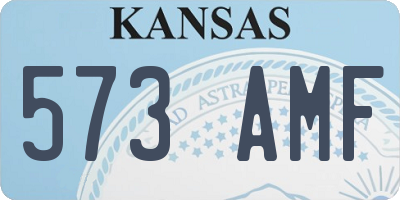KS license plate 573AMF