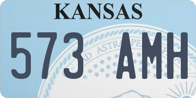 KS license plate 573AMH