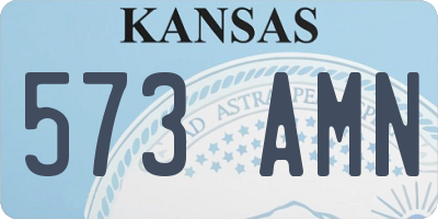 KS license plate 573AMN