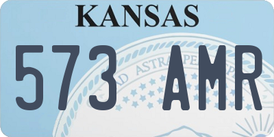 KS license plate 573AMR