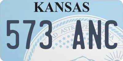 KS license plate 573ANC