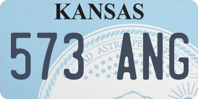 KS license plate 573ANG