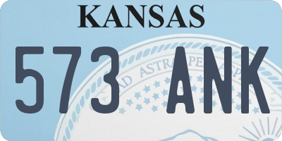 KS license plate 573ANK