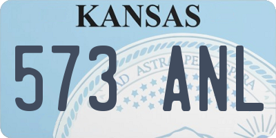 KS license plate 573ANL