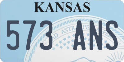 KS license plate 573ANS