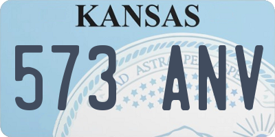 KS license plate 573ANV