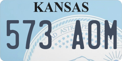 KS license plate 573AOM