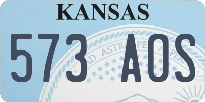 KS license plate 573AOS