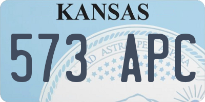 KS license plate 573APC