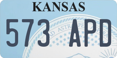 KS license plate 573APD