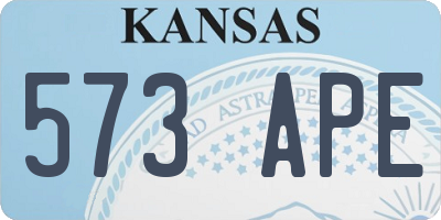 KS license plate 573APE
