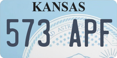 KS license plate 573APF