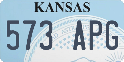 KS license plate 573APG