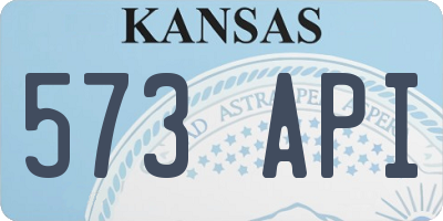 KS license plate 573API