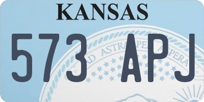 KS license plate 573APJ