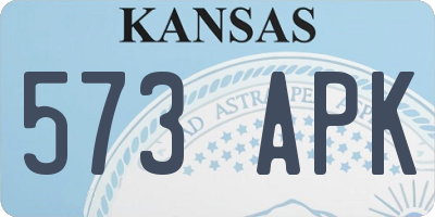 KS license plate 573APK