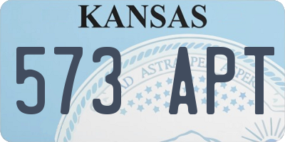 KS license plate 573APT