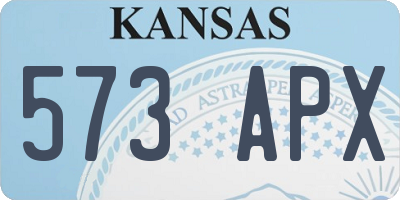 KS license plate 573APX