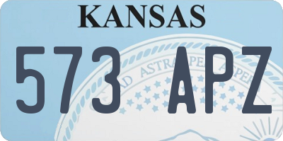 KS license plate 573APZ