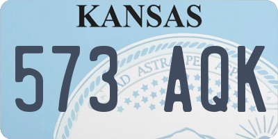 KS license plate 573AQK