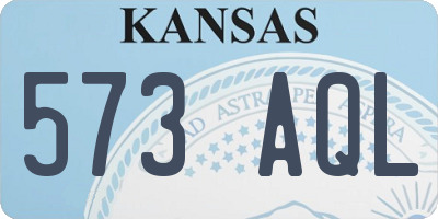 KS license plate 573AQL