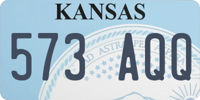 KS license plate 573AQQ