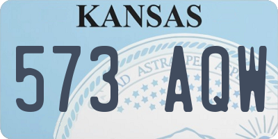 KS license plate 573AQW