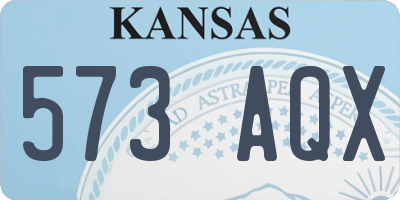 KS license plate 573AQX