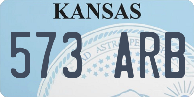 KS license plate 573ARB