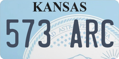 KS license plate 573ARC