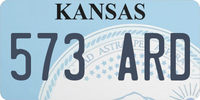 KS license plate 573ARD