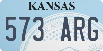 KS license plate 573ARG