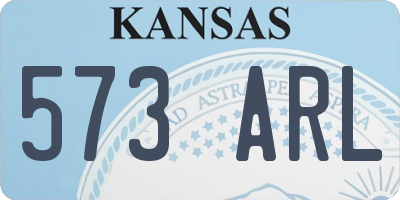 KS license plate 573ARL