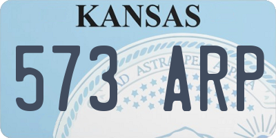 KS license plate 573ARP