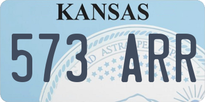 KS license plate 573ARR