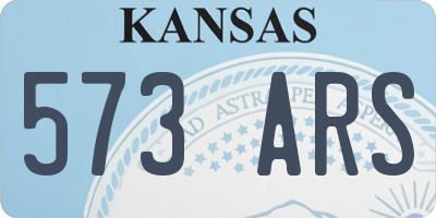 KS license plate 573ARS